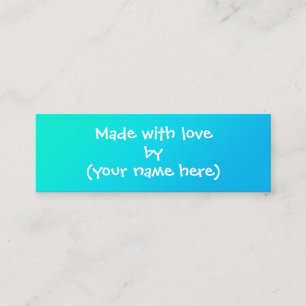 Made With Love Personalised Mini Business Card