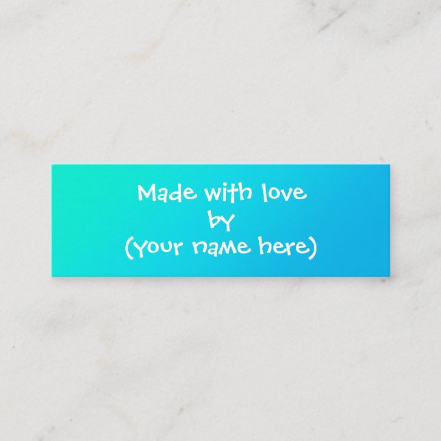 Made With Love Personalised Mini Business Card (Front)