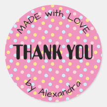 MADE with LOVE personalised polka dot