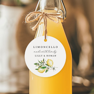 Made with Love Round Limoncello Favour Tags
