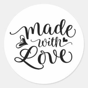 Made with Love Round Sticker