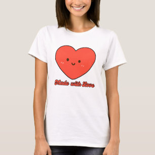 Made With Love – Simple Handmade Quote Design T-Shirt