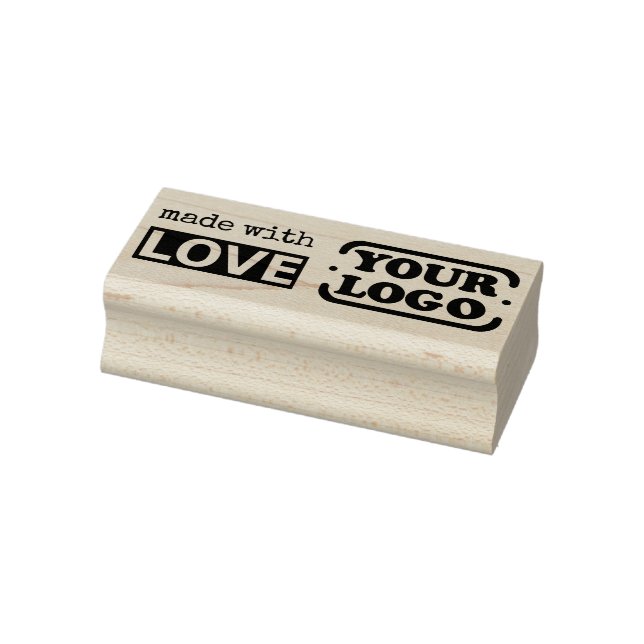 Made with Love Simple Stylish Text Logo Template  Rubber Stamp (Stamp)