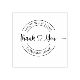 Made with Love   Small Business Thank You  Rubber Stamp