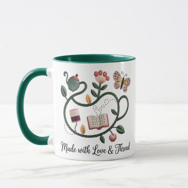 Made with Love & Thread: A Cosy Stitch Tale Mug (Left)