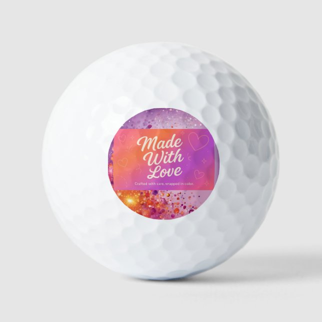 Made With Love Watch Golf Balls (Front)