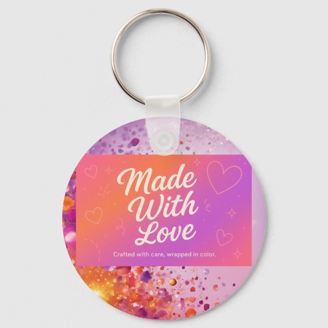 Made With Love Watch Key Ring (Front)