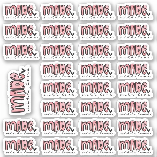 Made with Love - Watercolor Stickers (Front)