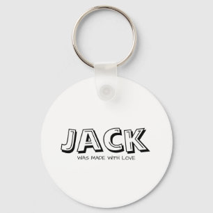 Made with love white  key ring