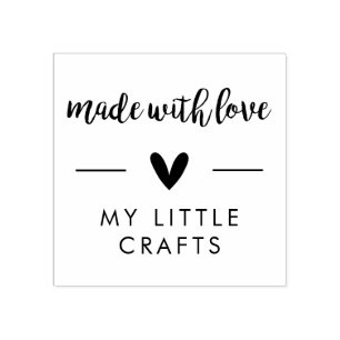 Made With Love, Your Business Name, Custom Rubber Stamp