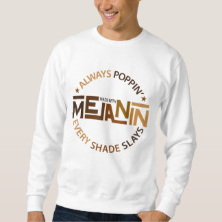 Made with Melanin Black Girl Magic Afro Beauty Bla Sweatshirt