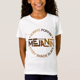 Made with Melanin Black Girl Magic Afro Beauty Bla T-Shirt