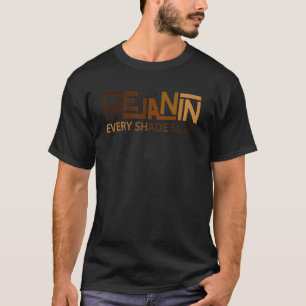 Made With Melanin Black Girl Magic Afro Beauty Bla T-Shirt
