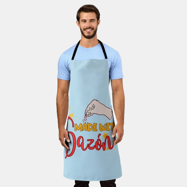 Made with Sazón and a Whole Lot of Flavour Apron (Worn)