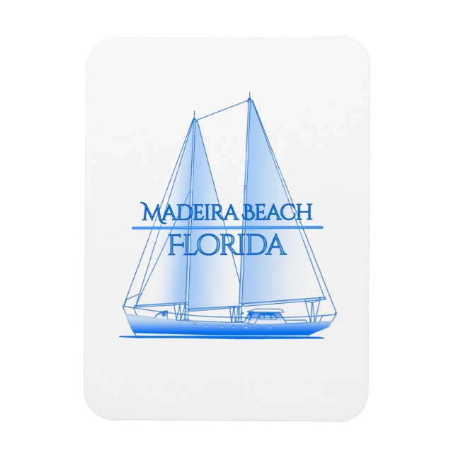 Madeira Beach Coastal Nautical Sailing Sailor Magnet (Vertical)