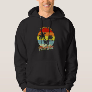 Madeira Beach Florida Retro Tropical Palm Trees Va Hoodie