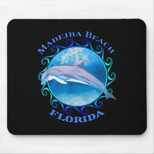 Madeira Beach Florida Vacation Souvenir Dolphin Mouse Pad