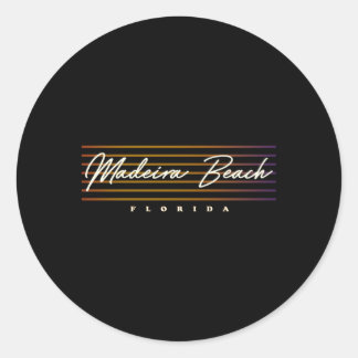 Madeira Beach Style Florida Classic Round Sticker