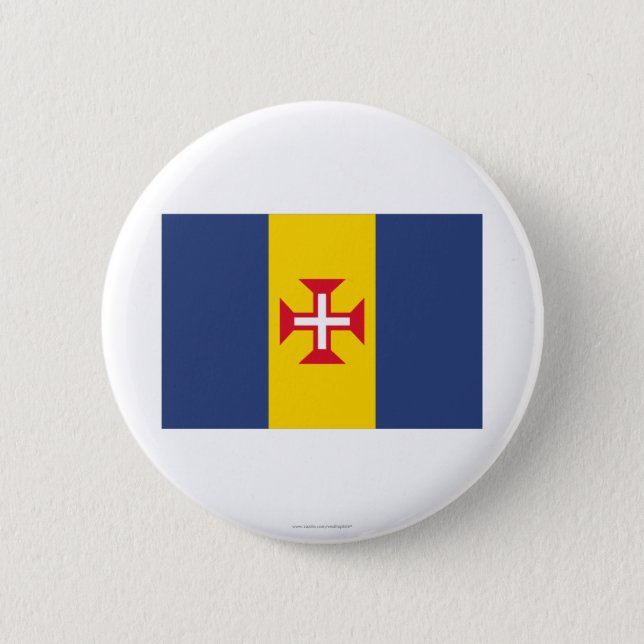 Madeira Flag 6 Cm Round Badge (Front)