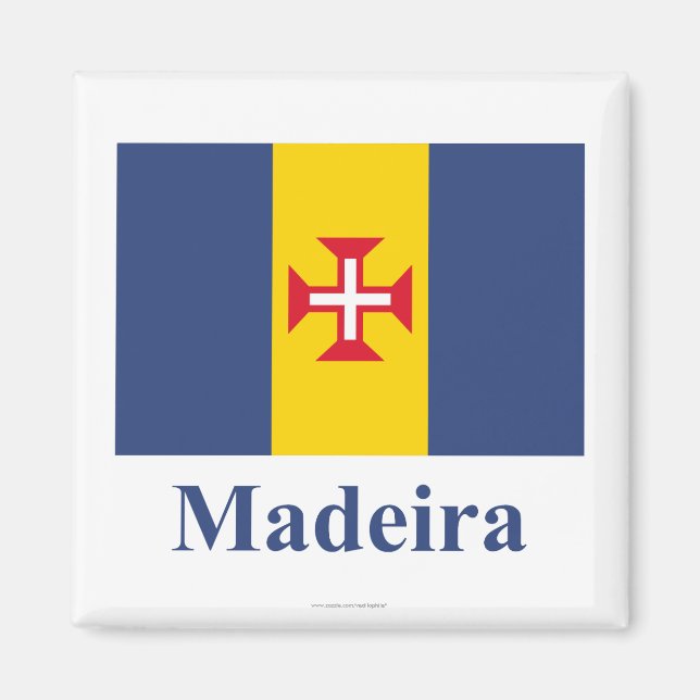 Madeira Flag with Name Magnet (Front)