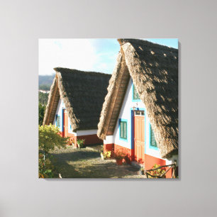 Madeira Island photo with Santana's Typical Houses Canvas Print