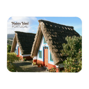 Madeira Island photo with Typical Houses, Portugal Magnet