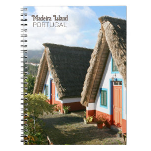 Madeira Island photo with Typical Houses, Portugal Notebook