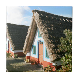 Madeira Island typical houses, Portugal Tile