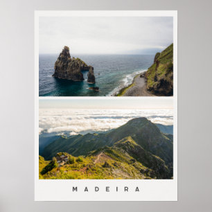 Madeira landscapes, Travel photo Collage Poster