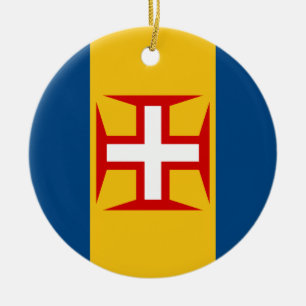 Madeira (Portugal) Flag Ceramic Tree Decoration