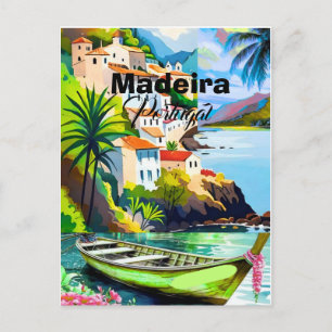 Madeira Portugal Travel Postcard Art, Portugal Tra