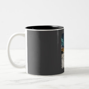 Madeira Portugal Vintage Retro Travel Poster at ni Two-Tone Coffee Mug