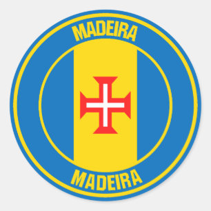 Madeira Round Emblem Classic Round Sticker