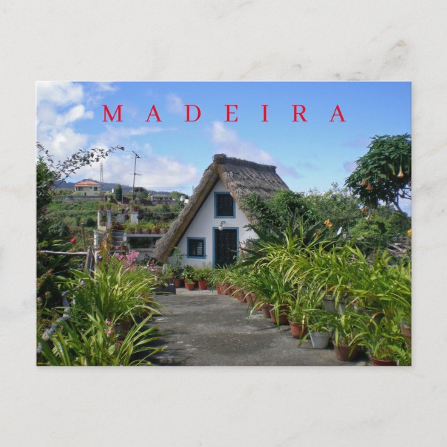 Madeira Santana traditional house view postcard (Front)