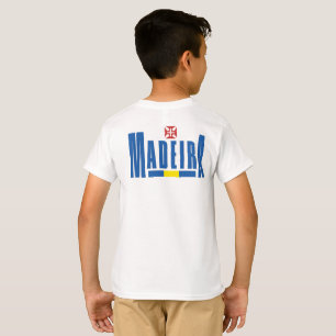 Madeira Text and Flag Colours T-Shirt