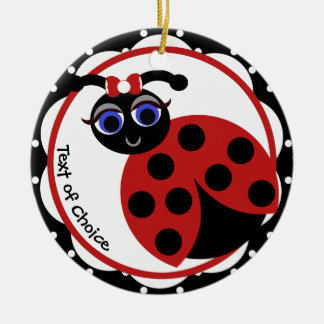 Madeleine Toon LadyBug Curves Ceramic Tree Decoration