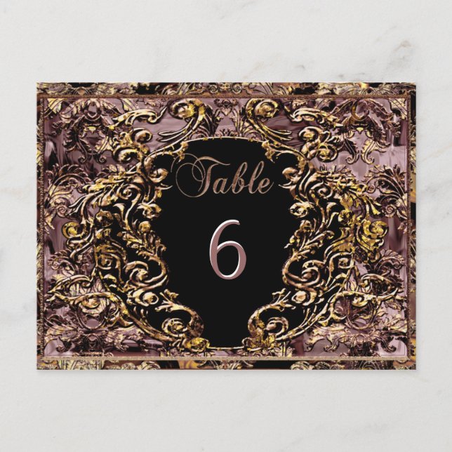 Madelina Cavendish Victorian Table Number Card (Front)