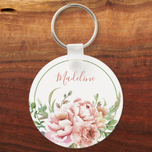 Madeline Floral Personalised Keychain   Editable