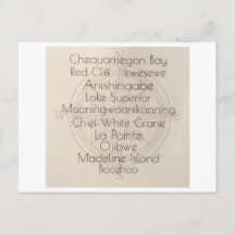 Madeline Island Words Postcard