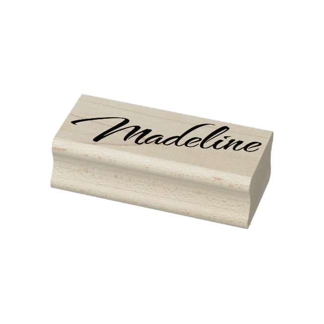 Madeline name cursive decorative script font rubber stamp (Stamp)