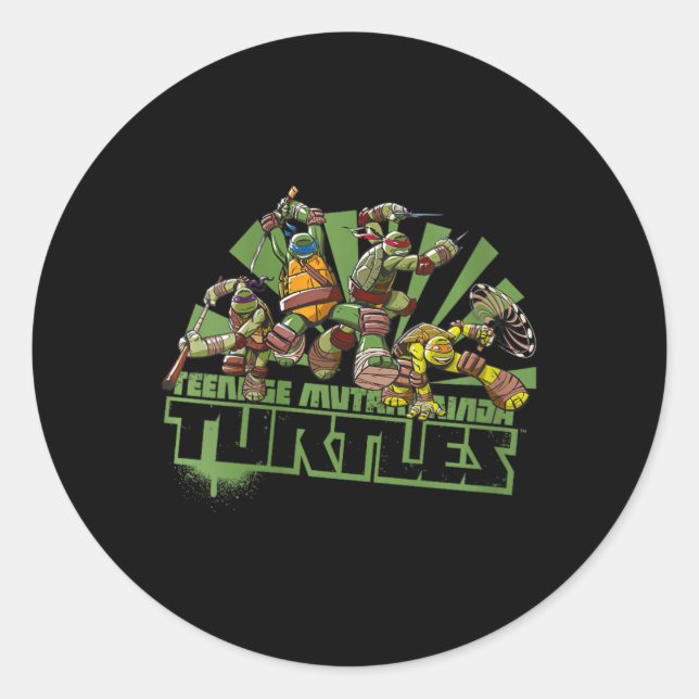 Mademark X - Womens - Original Tmnt New Series Tea Classic Round Sticker (Front)
