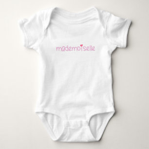 MADEMOISELLE -  Cute French Quote Baby T-Shirt Bodysuit