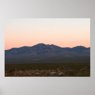 Madera Mountain at dusk, Texas Poster
