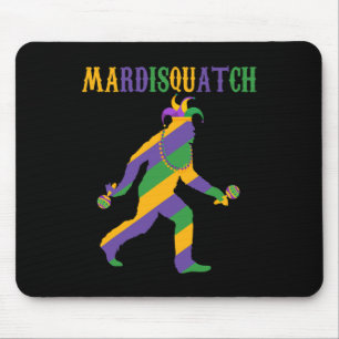 Madi Mardi Gras Bigfoot Mardi Gras Clothes Men Mar Mouse Pad