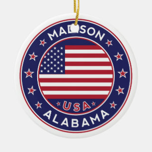 Madison, Alabama Ceramic Tree Decoration