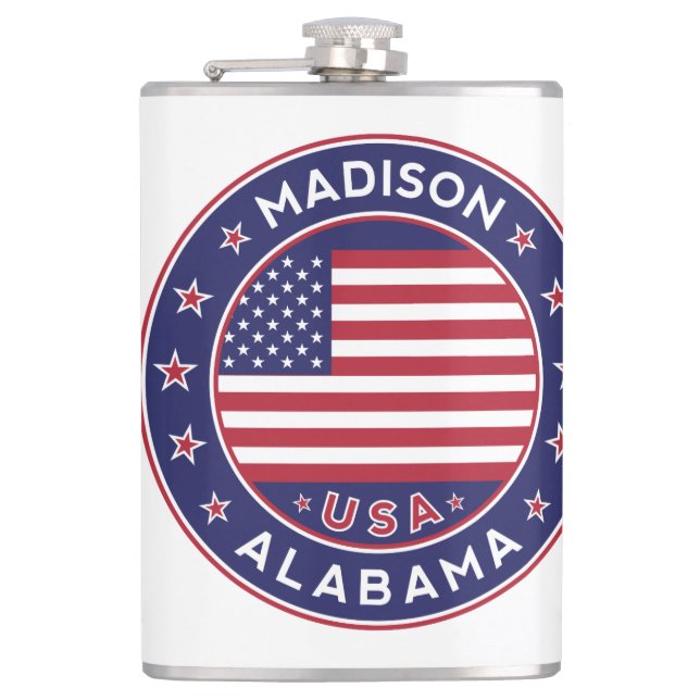 Madison, Alabama Hip Flask (Front)