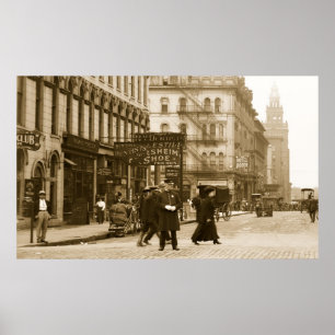 Madison Ave from Summit St, Toledo, OH early 1900s Poster