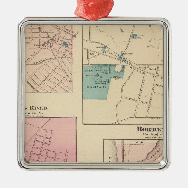 Madison, Bordentown, NJ Metal Tree Decoration (Front)