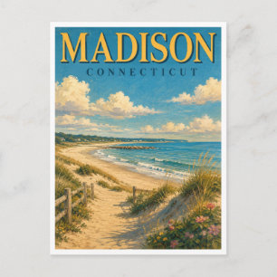 Madison Connecticut Hammonasset Beach GeoSaga Postcard