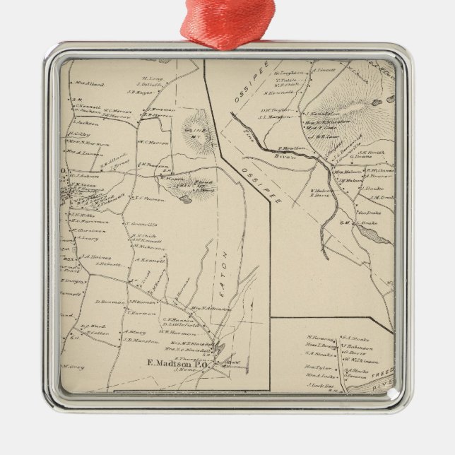Madison, Effingham Metal Tree Decoration (Front)